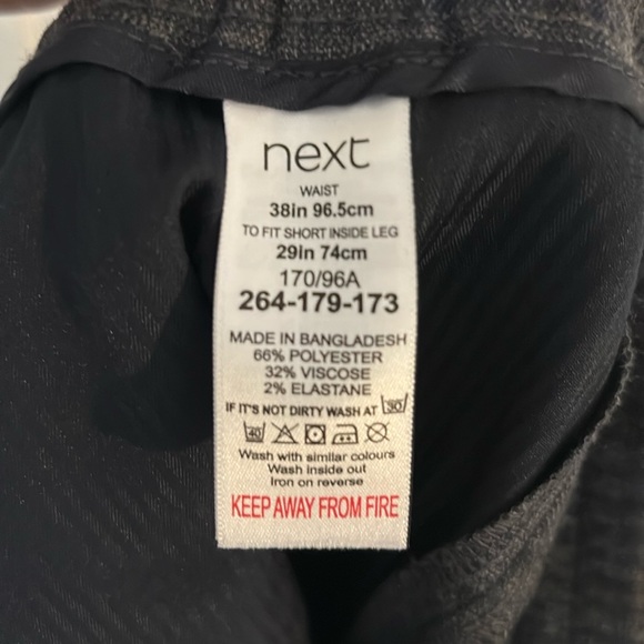 Next Plaid Drawstring Men’s Pants - Picture 2 of 5